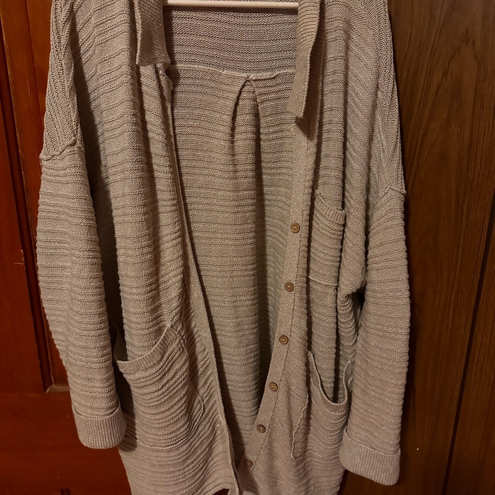 Free People Beige Women's Cardigan